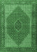 Machine Washable Persian Emerald Green Traditional Area Rugs, wshtr1522emgrn