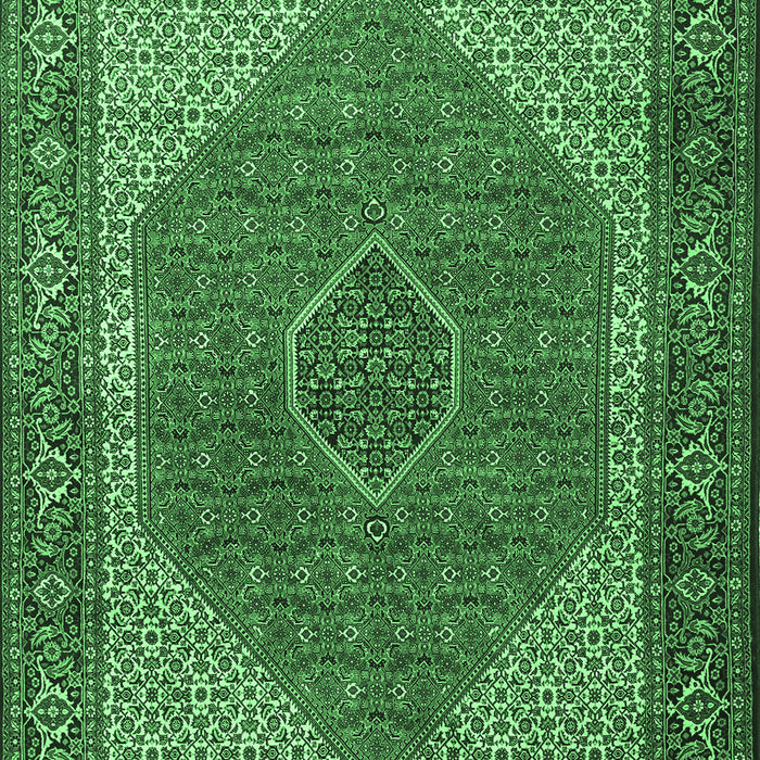 Machine Washable Persian Emerald Green Traditional Area Rugs, wshtr1522emgrn