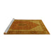 Sideview of Machine Washable Persian Yellow Traditional Rug, wshtr1522yw