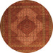 Square Persian Orange Traditional Rug, tr1523org