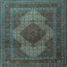 Square Persian Light Blue Traditional Rug, tr1523lblu