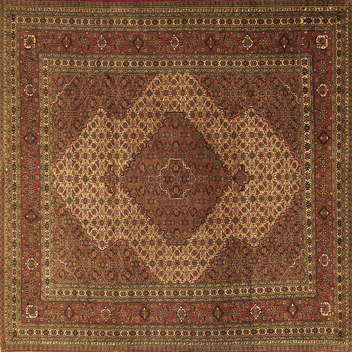 Square Persian Brown Traditional Rug, tr1523brn
