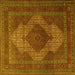 Square Persian Yellow Traditional Rug, tr1523yw