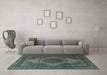 Machine Washable Persian Light Blue Traditional Rug in a Living Room, wshtr1523lblu