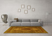 Machine Washable Persian Yellow Traditional Rug in a Living Room, wshtr1523yw