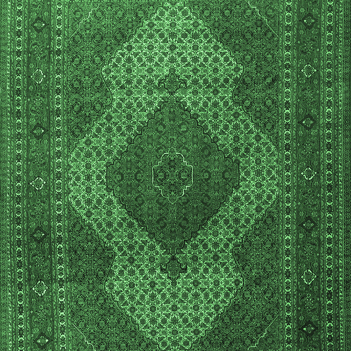 Machine Washable Persian Emerald Green Traditional Area Rugs, wshtr1523emgrn