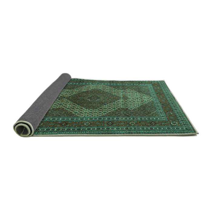 Sideview of Persian Turquoise Traditional Rug, tr1523turq