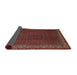 Sideview of Traditional Dark Gold Brown Persian Rug, tr1524