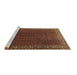 Sideview of Machine Washable Persian Brown Traditional Rug, wshtr1524brn