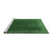 Sideview of Machine Washable Persian Emerald Green Traditional Area Rugs, wshtr1524emgrn