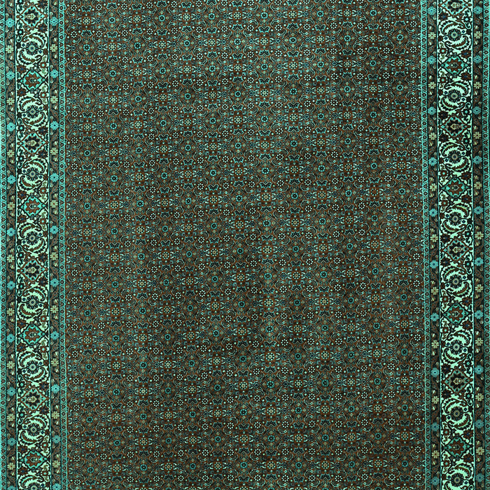 Machine Washable Persian Turquoise Traditional Area Rugs, wshtr1524turq