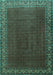 Persian Turquoise Traditional Rug, tr1524turq