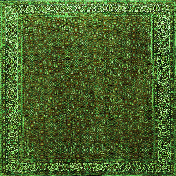 Serging Thickness of Persian Green Traditional Rug, tr1524grn