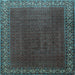 Square Persian Light Blue Traditional Rug, tr1524lblu
