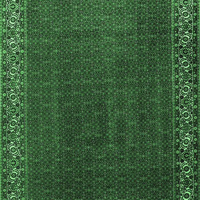 Machine Washable Persian Emerald Green Traditional Area Rugs, wshtr1524emgrn