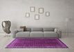 Machine Washable Persian Purple Traditional Area Rugs in a Living Room, wshtr1524pur