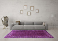 Machine Washable Persian Purple Traditional Rug, wshtr1524pur