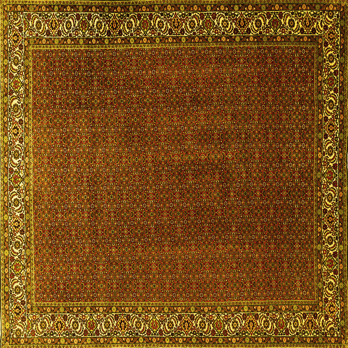 Square Persian Yellow Traditional Rug, tr1524yw