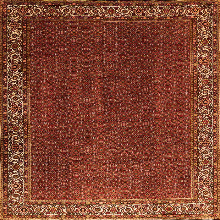 Serging Thickness of Persian Orange Traditional Rug, tr1524org