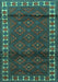 Machine Washable Persian Turquoise Traditional Area Rugs, wshtr1525turq