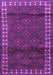 Machine Washable Persian Purple Traditional Area Rugs, wshtr1525pur