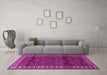 Machine Washable Persian Pink Traditional Rug in a Living Room, wshtr1525pnk