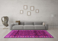 Machine Washable Persian Pink Traditional Rug, wshtr1525pnk