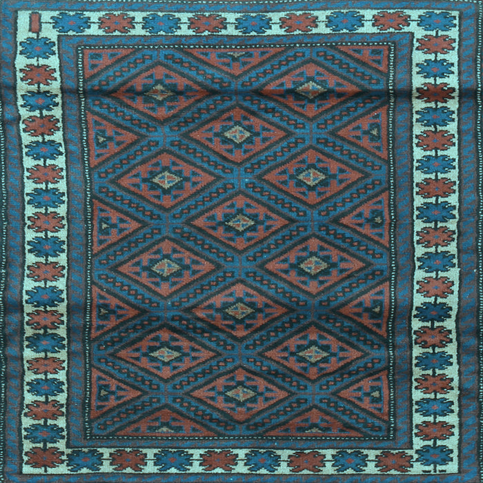 Square Persian Light Blue Traditional Rug, tr1525lblu