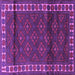 Square Machine Washable Persian Purple Traditional Area Rugs, wshtr1525pur