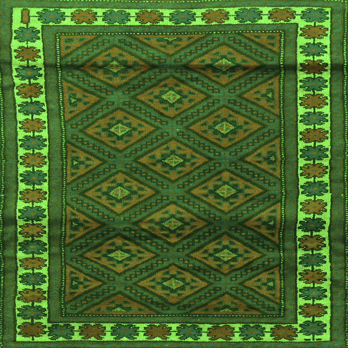 Serging Thickness of Persian Green Traditional Rug, tr1525grn