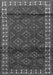 Serging Thickness of Machine Washable Persian Gray Traditional Rug, wshtr1525gry