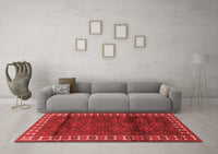 Machine Washable Persian Red Traditional Rug, wshtr1525red