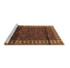 Sideview of Machine Washable Persian Brown Traditional Rug, wshtr1525brn