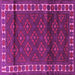 Square Machine Washable Persian Pink Traditional Rug, wshtr1525pnk