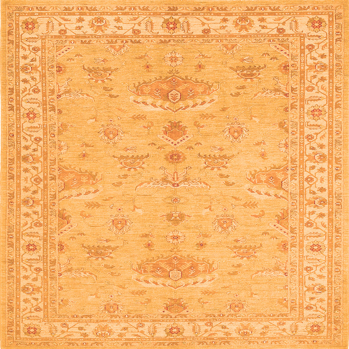 Serging Thickness of Persian Orange Traditional Rug, tr1526org