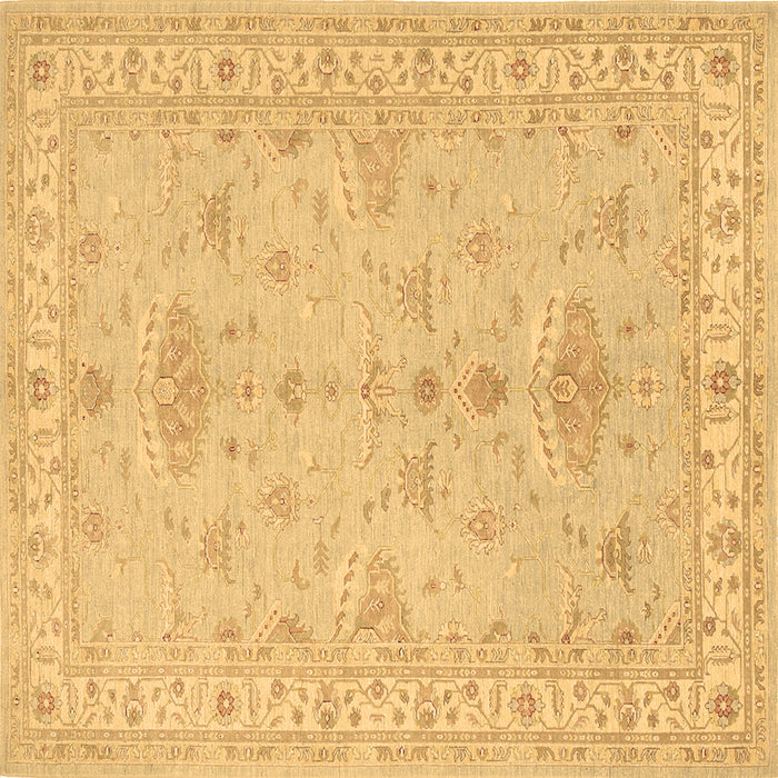 Square Persian Brown Traditional Rug, tr1526brn
