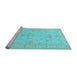 Sideview of Machine Washable Persian Light Blue Traditional Rug, wshtr1526lblu