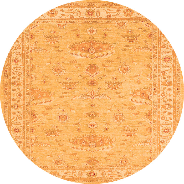 Machine Washable Persian Orange Traditional Area Rugs, wshtr1526org