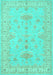 Machine Washable Persian Turquoise Traditional Area Rugs, wshtr1526turq