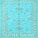 Square Persian Light Blue Traditional Rug, tr1526lblu