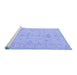 Sideview of Machine Washable Persian Blue Traditional Rug, wshtr1526blu