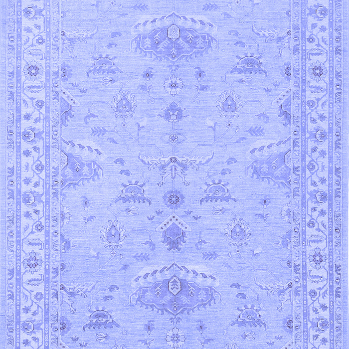 Machine Washable Persian Blue Traditional Rug, wshtr1526blu