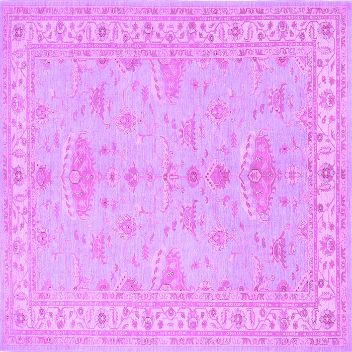 Square Machine Washable Persian Purple Traditional Area Rugs, wshtr1526pur