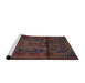 Sideview of Machine Washable Traditional Brown Rug, wshtr1527