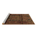 Sideview of Machine Washable Persian Brown Traditional Rug, wshtr1527brn