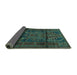 Sideview of Persian Turquoise Traditional Rug, tr1527turq