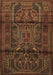 Machine Washable Persian Brown Traditional Rug, wshtr1527brn