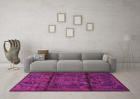 Machine Washable Persian Pink Traditional Rug, wshtr1527pnk