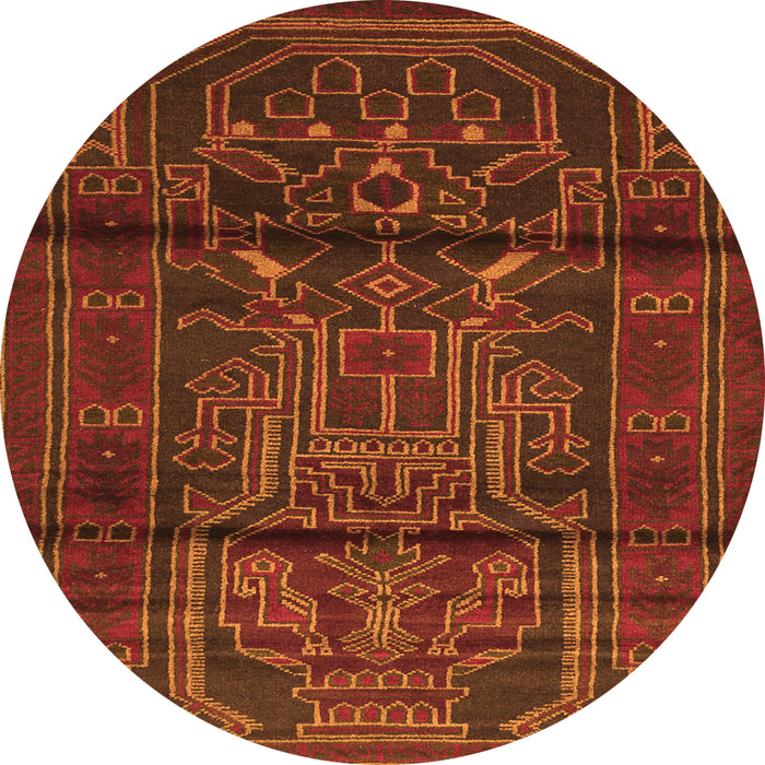 Square Persian Orange Traditional Rug, tr1527org