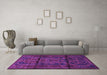 Machine Washable Persian Purple Traditional Area Rugs in a Living Room, wshtr1527pur